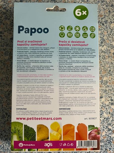 Papoo kapsička na jedlo (petite&mars), 