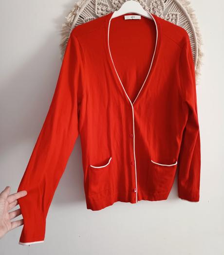 Červený sveter bonita, xl