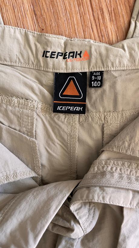 Turistické odzipsovacie nohavice č.140 zn. icepeak, 140