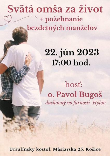 Pozvanie na svätú omšu pre bezdetných manželov