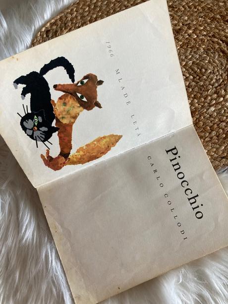Pinocchio carlo collodi krásna retro kniha (1966),