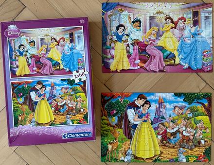 Puzzle disney princess 2 obrázky za 5eur, 
