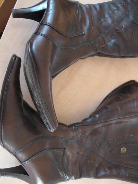 Kožené čižmy na zimu, zn. hujo, 38