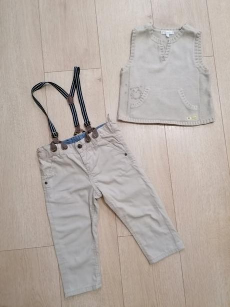 Nohavice s vestičkou, lindex,86