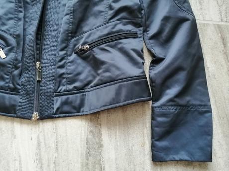 Prémiová luxus bunda geox v38 oceľovomodrá, geox,38