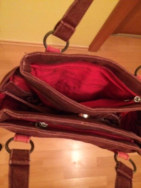 Malá tmavoružová džínsová kabelka, 