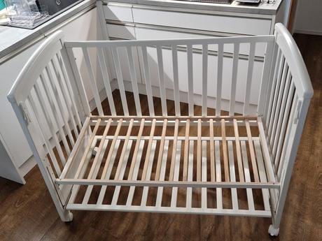 Detská postieľka scarlett laura (buk-biela) f, šírka (cm): 70,dĺžka (cm): 130