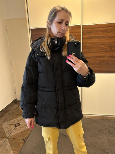 Teplá dlhšia bunda, bershka,xs