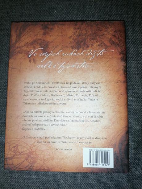 Kniha the secret, tajomstvo,