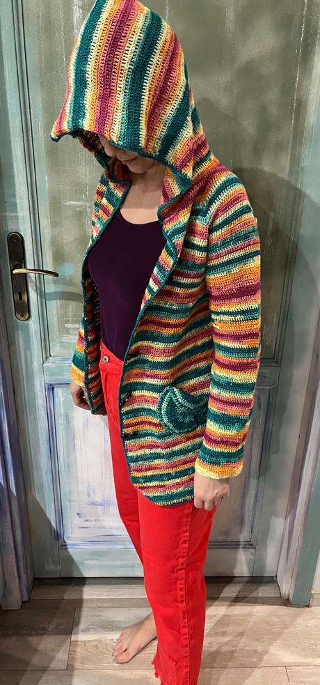 Farebný kardigan xs, xs