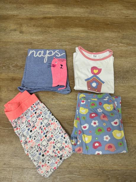 2x pyžamko mačičkové a vtáčikové, f&f,104