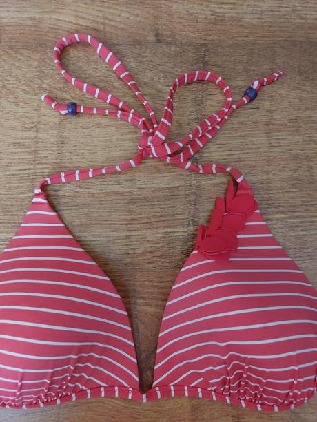 Červené pásikavé plavky veľ.m - reserved, reserved,m