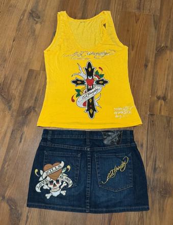 Sukňa crop top ed hardy, ed hardy,m