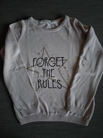 Ružový svetrík, h&m,110