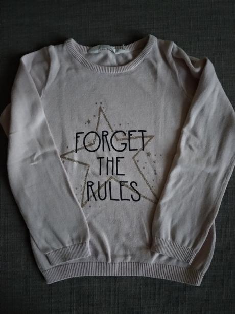 Ružový svetrík, h&m,110