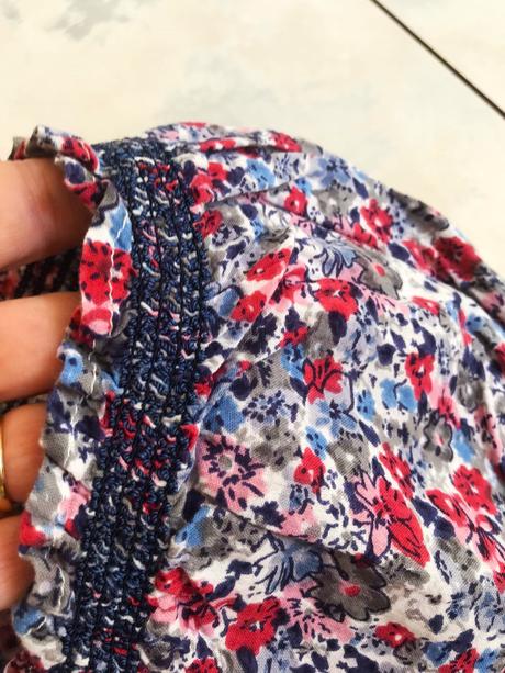 Batistová plátenná kvietkovaná blúzka, l