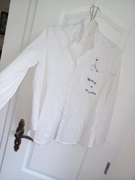 Biela košeľa krasna, zara,164