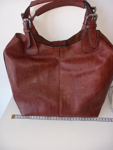 Hnedá kabelka do ruky s prídavným ramienkom, 