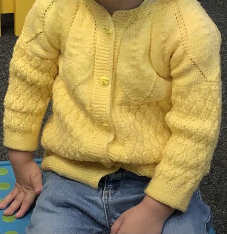 Žltý handmade sveter, 92/98, 92
