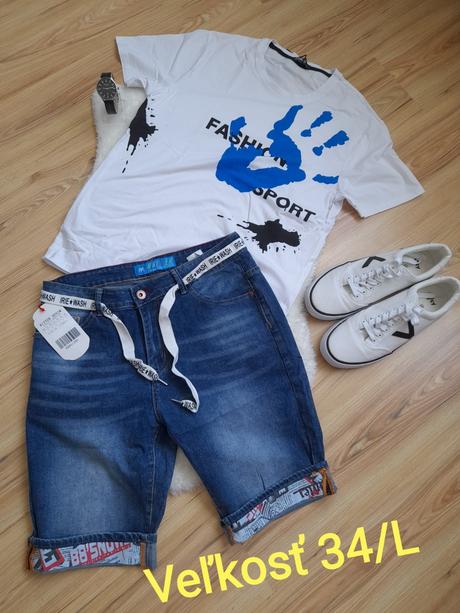Pánske džínsové kraťasy - rôzne druhy a veľkosti, 32 / 34 / 36 / l / m