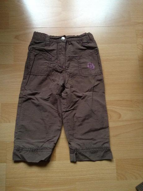 Tmavohnedé zateplené nohavky, 9-12m, impidimpi,80