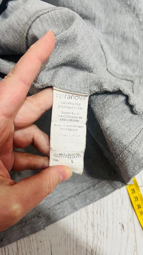 Sivé teplakove sako l, terranova,l