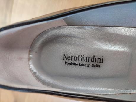 Celokožené lakované lodičky nero giardini, 40