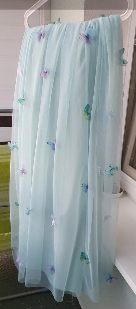 Tylové spoločenské /plesové šaty asos s motýľmi, 36