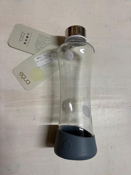 Equa - sklenená zdravá fľaša active šedá, 