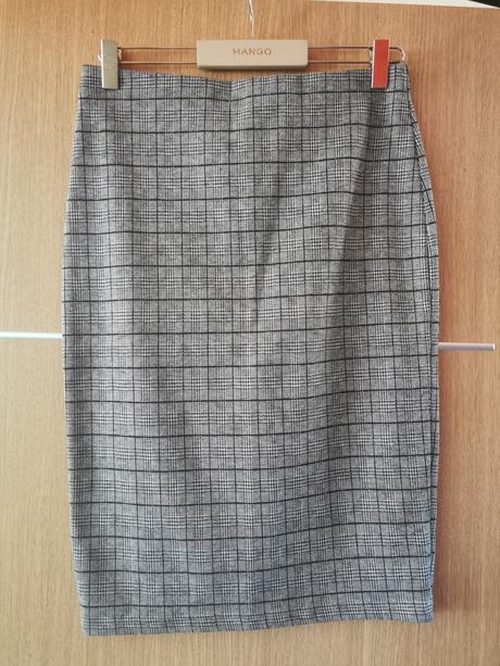 Károvaná elegantná sukňa, pepco,s