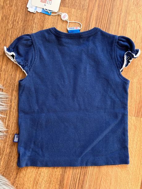 Dievčenské tričko s kačičkami 2 pack (6-9 mes), original marines,68 / 74