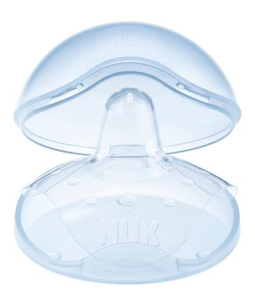 Nuk prsný klobúčik silikon + box, 2ks veľkosť m, 