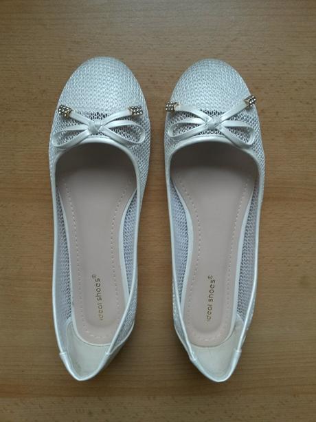 Nové biele balerínky, veľkosť 39/40, 40