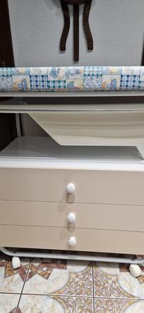 Retro prebaľovacia komoda s vaničkou,