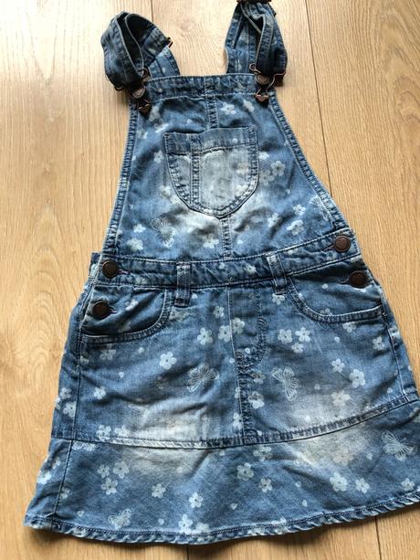 Džínsová suknička na traky, dopodopo,128