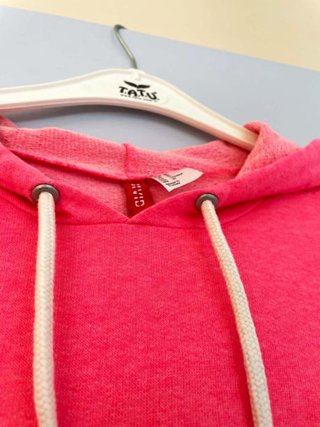 Top crop mikina/oversize, h&m,l