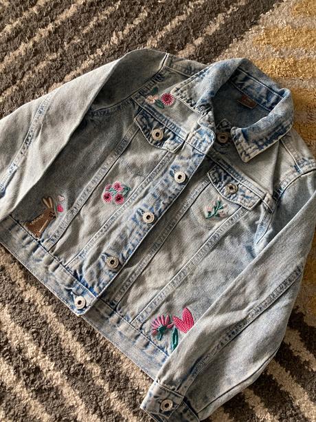 Rifľová bunda s výšivkami little kids, 122