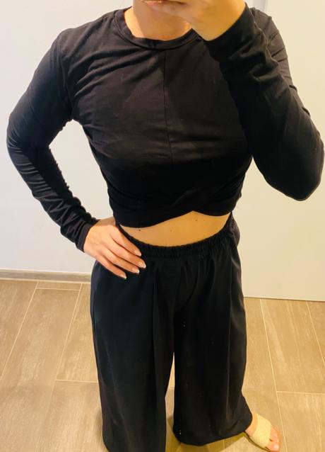 H&m čierny top, h&m,m