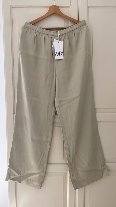 Nohavice zara v pyzamovom style c. l, zara,l
