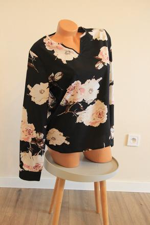 Červený kvetinový top, m, m