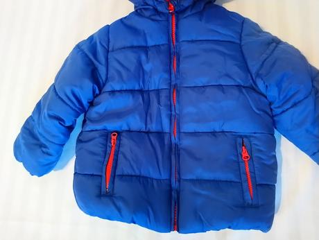 Detská modrá zimná bunda, m, 86