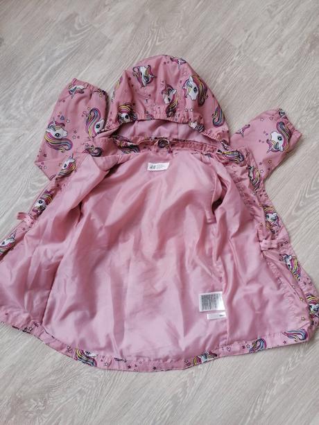 Vetrovka s kapucňou jednorožce, h&m,98