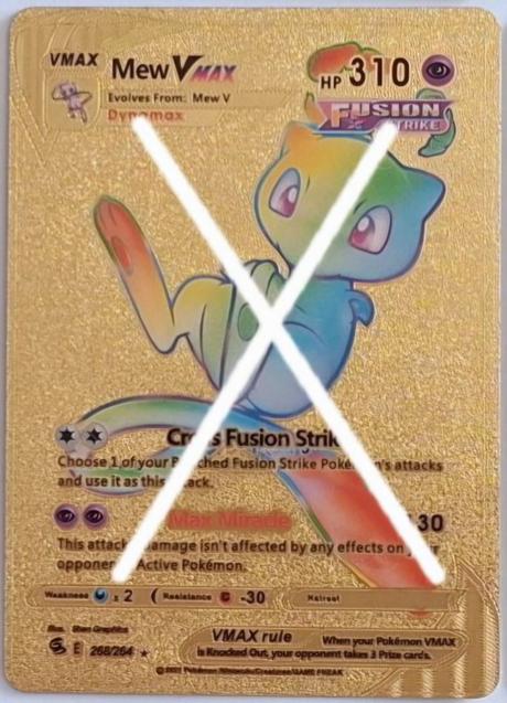 Pokémon karty zlaté plastové (30 ks),
