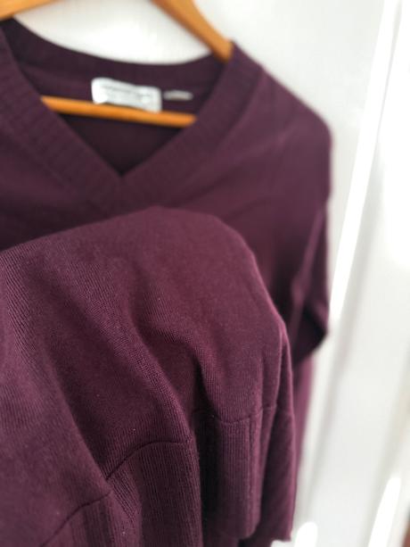 Gaštanový vlnený sveter, m