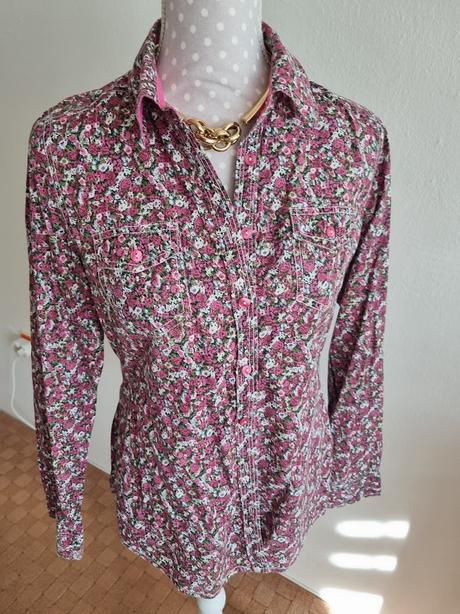 Ružová kvetinková blúzka veľ. m, m