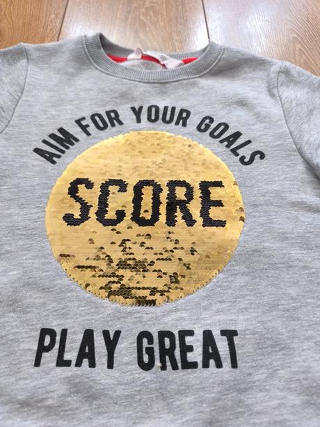 Mikina s flitrami, h&m,110