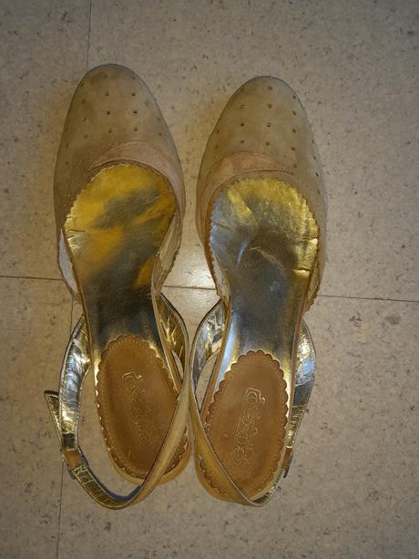 Kožené slingback sandále, 41