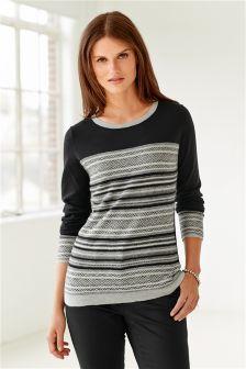 Tenší vzorovaný pulóver, next veľ. 38 a, next,s