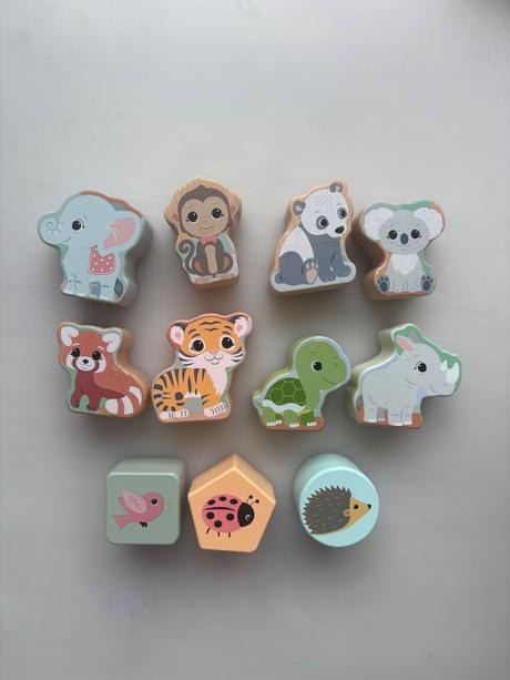 Drevená vkladačka zvieratká, 