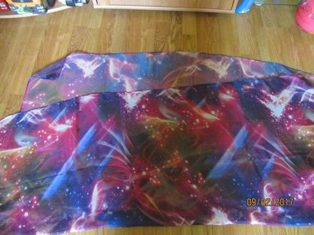 Zaujímavá šatka "vesmír", xl